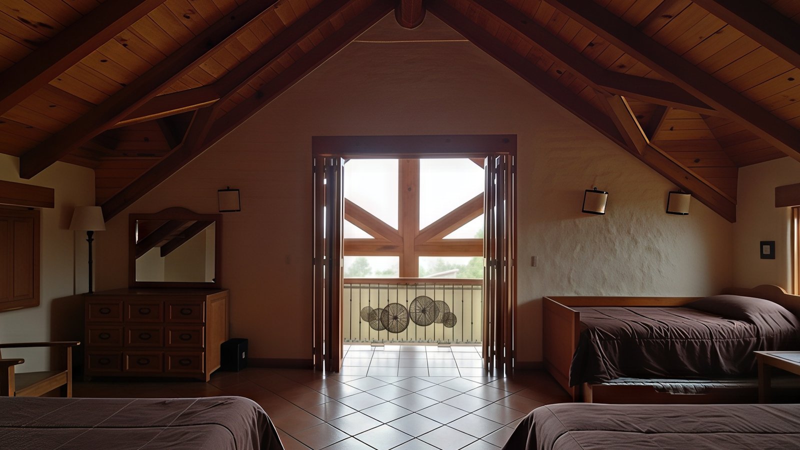 Recámara con 6 camas individuales